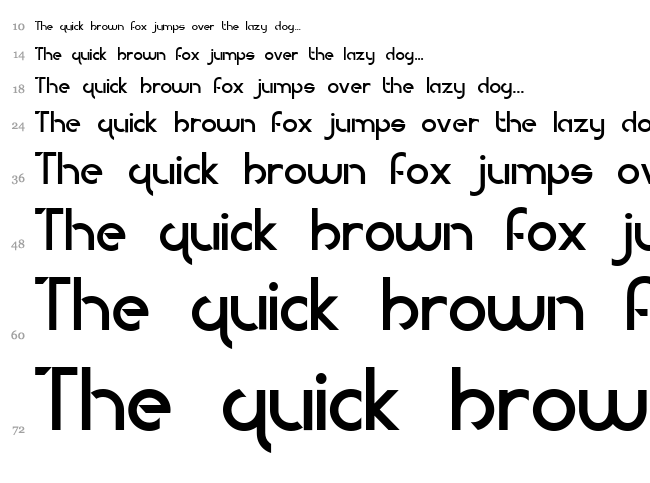 Modern Deco font waterfall